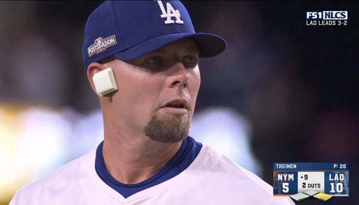DodgersMemeTeam's tweet photo. Blake Treinen in his next appearance https://t.co/KHJySkt5Ld
