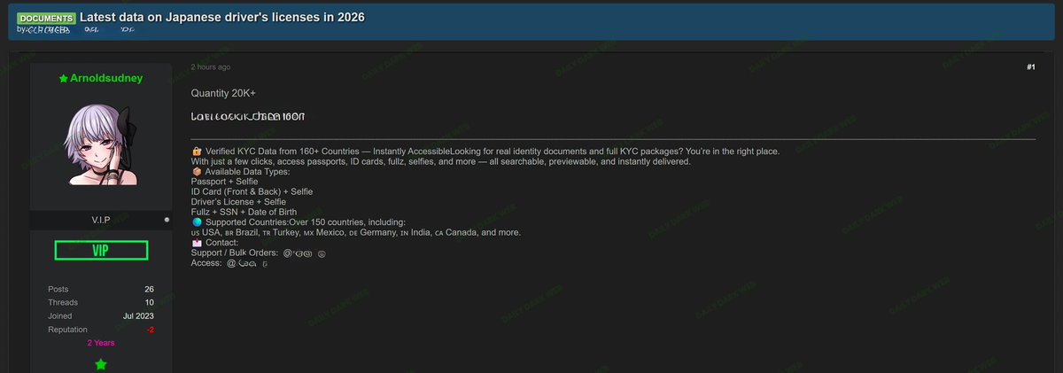 Dark Web Intelligence tweet media