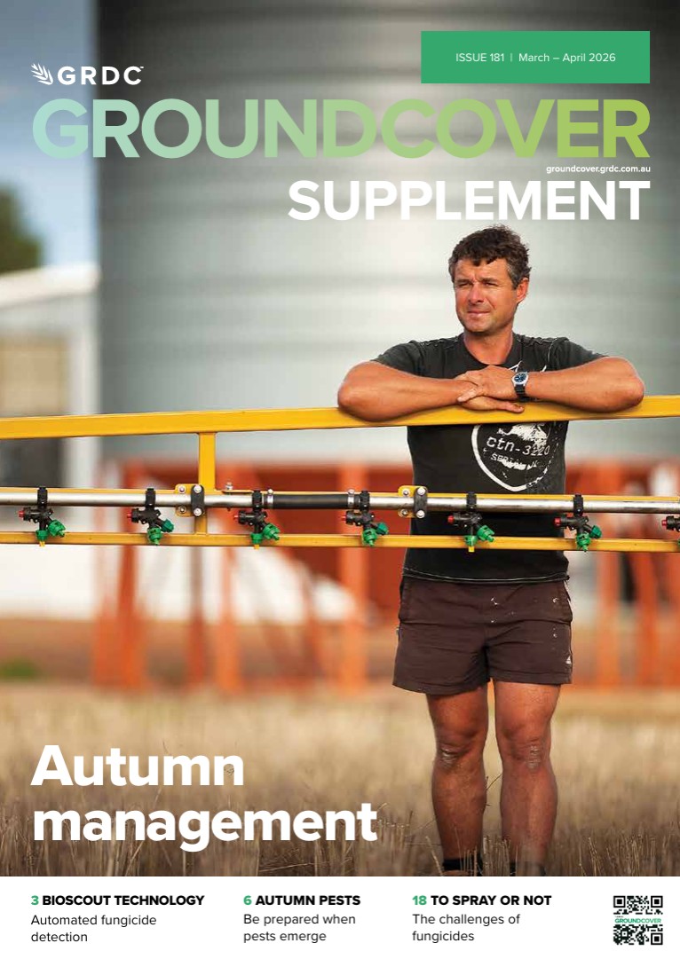 theGRDC's tweet image. Autumn is a critical decision-making period in the cropping calendar. This autumn #GroundCoverOnline   #Autumn Supplement brings together GRDC-invested research, tools and grower experiences to help inform decisions at a time when conditions can change quickly and the margin for