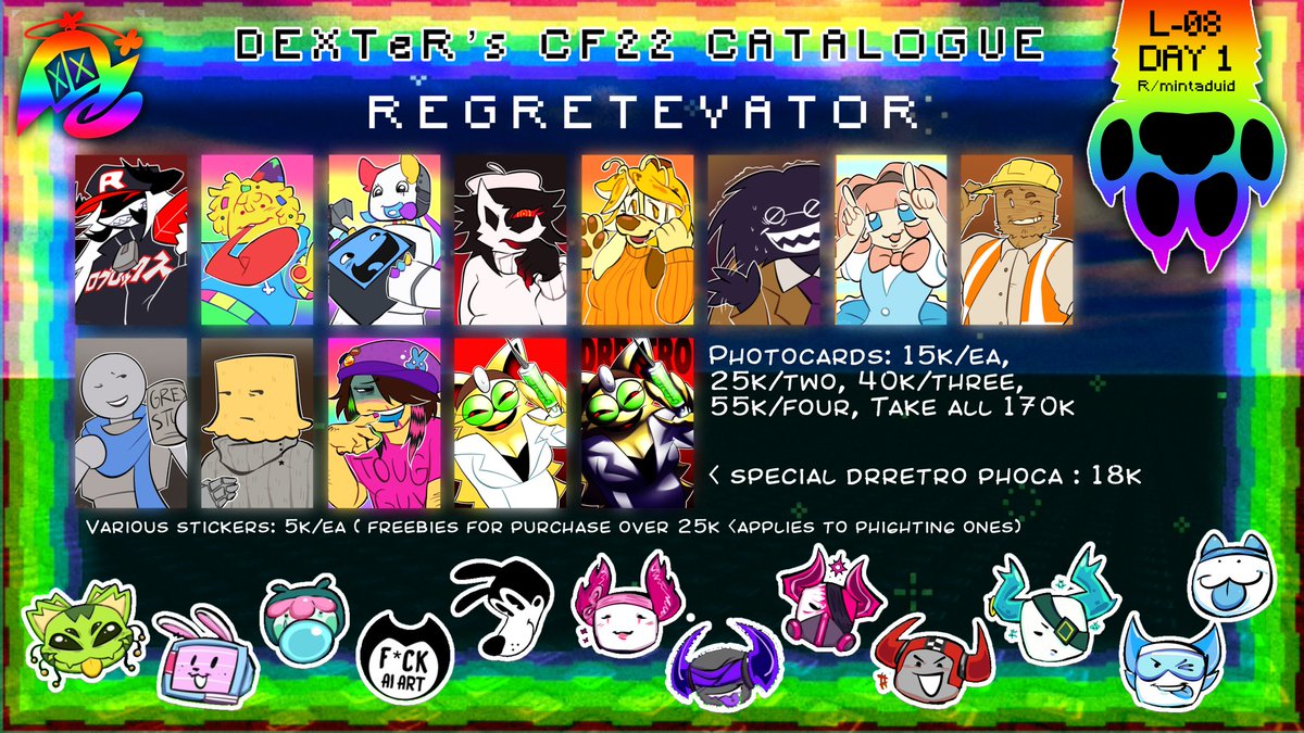 SammyHamborgur's tweet image. Regretevator, phigthing (freebies) #cf22 #cf22catalogue #cf22catalog #comifuro22