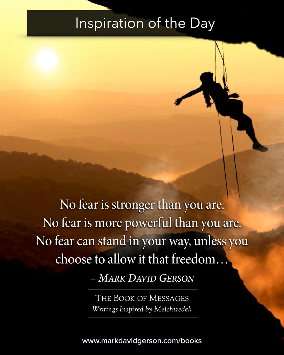 LegendOfQntana's tweet image. Inspiration of the Day: "No fear is stronger than you are..." markdavidgerson.com/messages #nofear #inspirationalquotes #bookquotes #fearless #spirituality