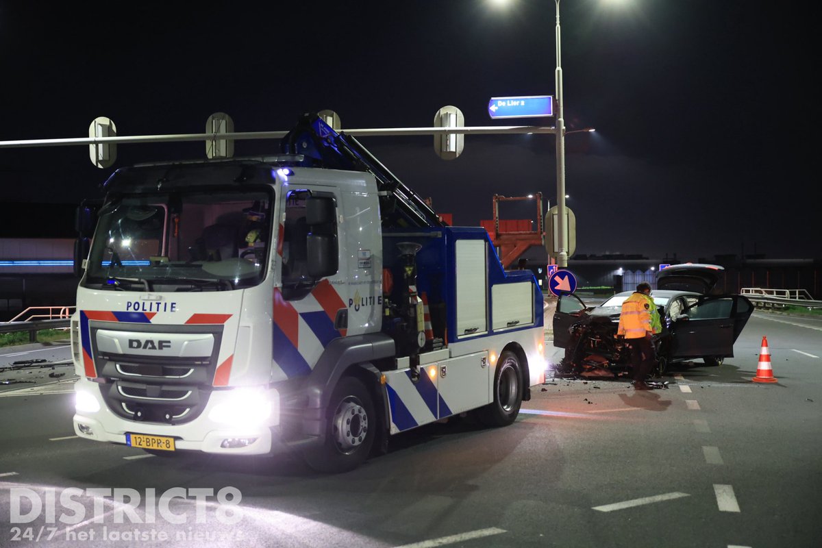 Gaslek bij LPG-voertuig op de Westlandroute in Naaldwijk