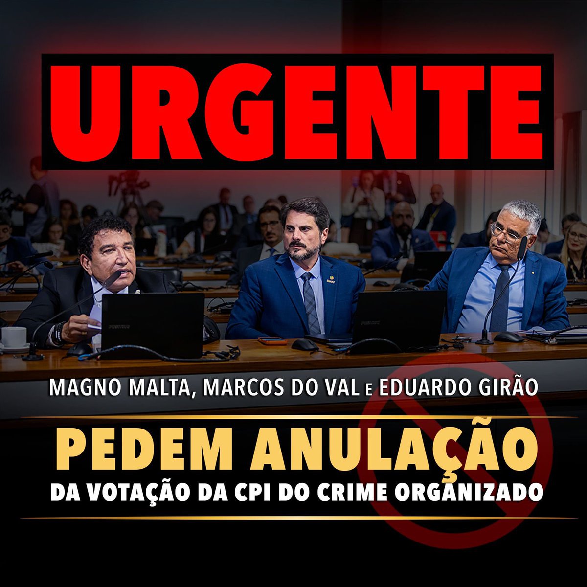 🚨 MEXERAM NA CPI NA ÚLTIMA HORA
🚨 TENTARAM MUDAR O RESULTADO
🚨 MAS ENCONTRARAM RESISTÊNCIA
🚨 A DIREITA REAGIU

Marcos do Val, Eduardo Girão e Magno Malta denunciaram uma manobra grave no Senado.

Segundo o documento, parlamentares foram substituídos minutos antes da votação
