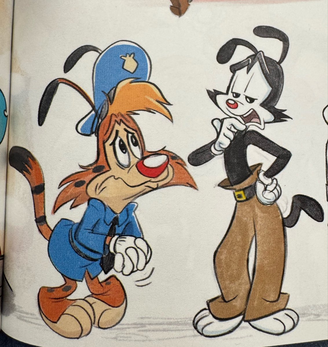 Got my hands on @jothezette's book (general release soon!) and this crossover art with Bonkers had me laughing. 😆 Yakko's face sums up our thoughts on the show (sorry Bonkers!). For evidence, listen to our trainwreck Bonkerscast episode! Don't worry, the Animanicast will return!