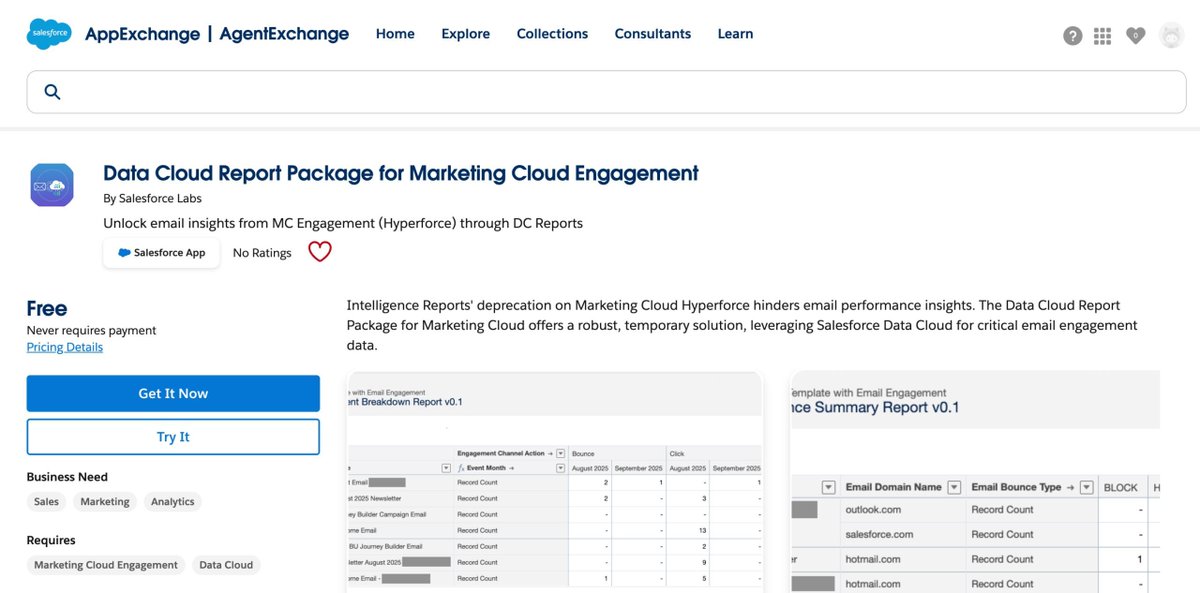 arthurbackouche's tweet photo. How to Set Up the Intelligence Reports in Data 360

Once your Marketing Cloud Engagement data streams are deployed, you're one AppExchange package away from pre-built email reporting inside Data 360. 

https://t.co/qFDLII26T6 https://t.co/WYvxUQIizh