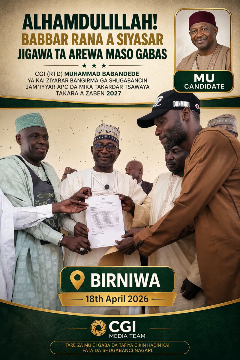 Alhamdulillah! A historic day in Jigawa North-East politics 🇳🇬 CGI (RTD ...