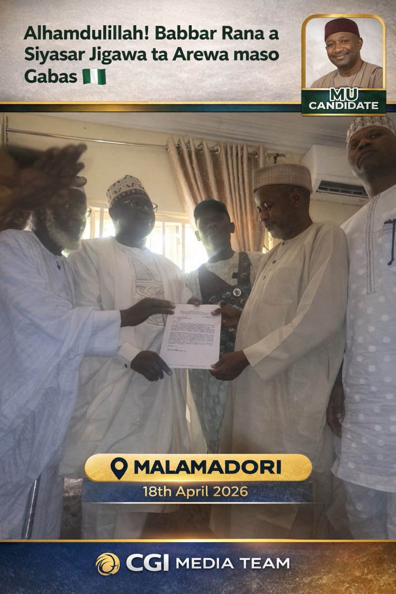 Alhamdulillah! A historic day in Jigawa North-East politics 🇳🇬 CGI (RTD ...