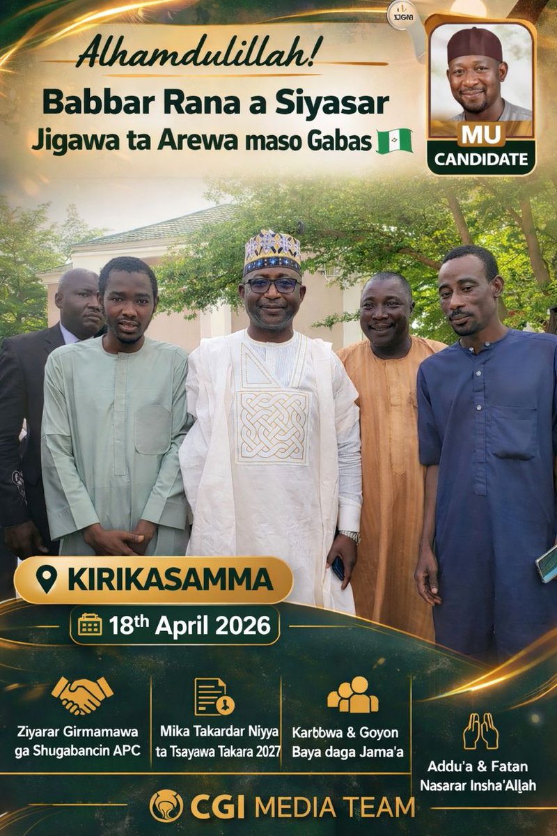 Alhamdulillah! A historic day in Jigawa North-East politics 🇳🇬 CGI (RTD ...