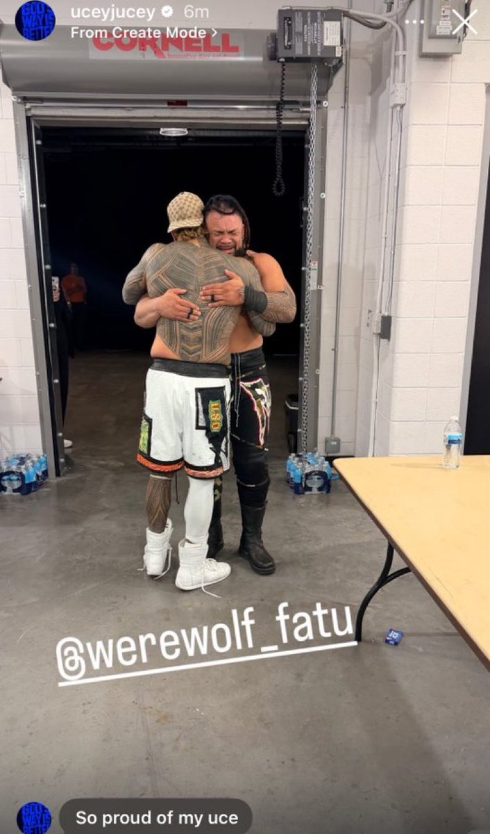 JEY USO AND JACOB FATU EMBRACING AFTER JACOB'S WIN 🥹❤️

#Wrestlemania