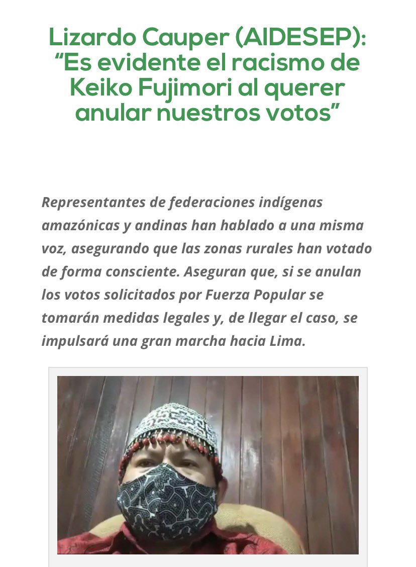 2021: Fuerza Popular habló de fraude y buscó anular mesas en zonas rurales.
2026: Renovación Popular repite el mismo patrón.

Otra vez, el foco está en el voto de poblaciones rurales y andinas. Aunque lo nieguen, es una muestra de racismo internalizado.