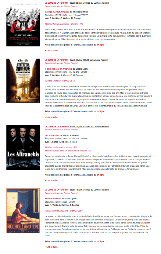 l'enchainement de mon ciné non parisiens wow