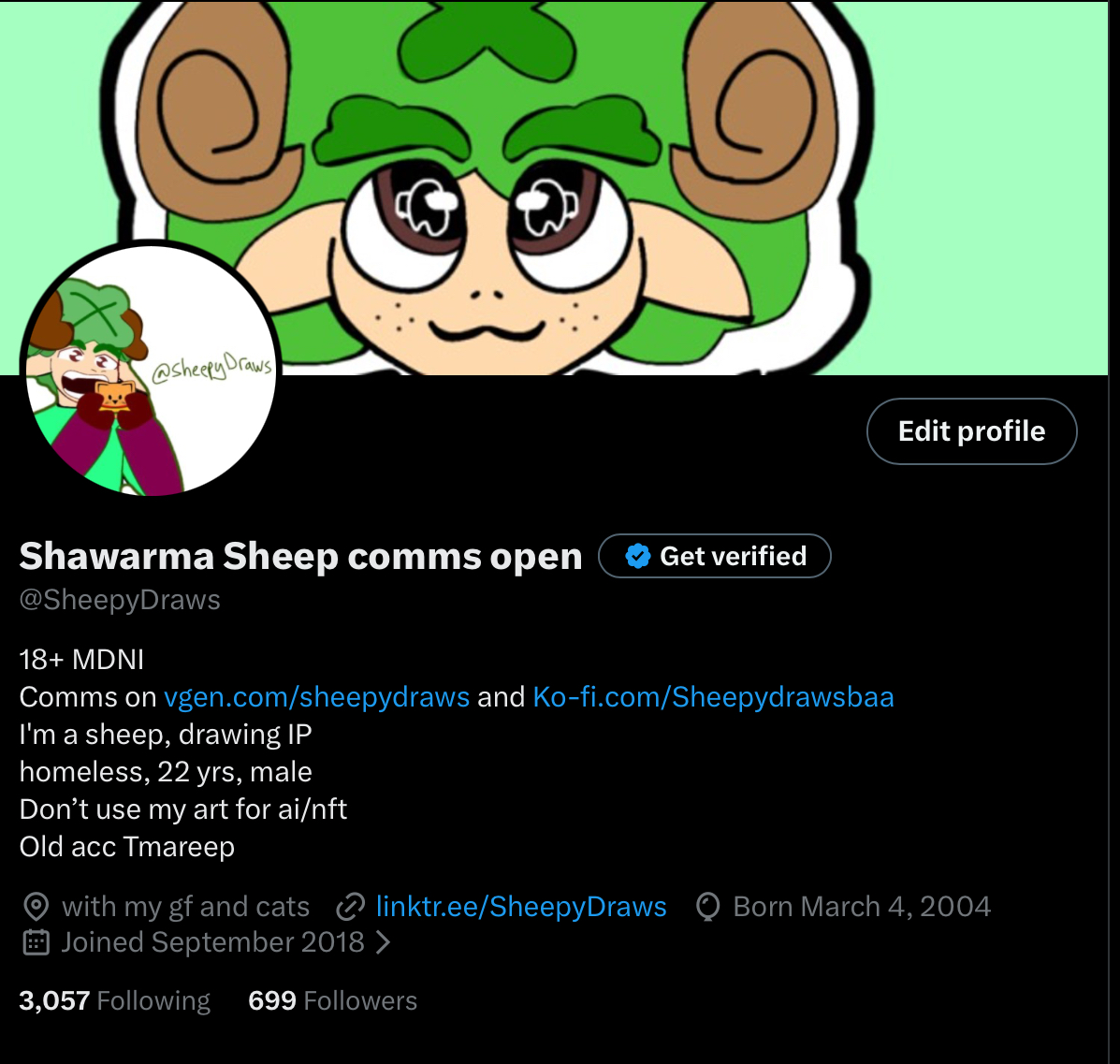 Shawarma Sheep comms open tweet media