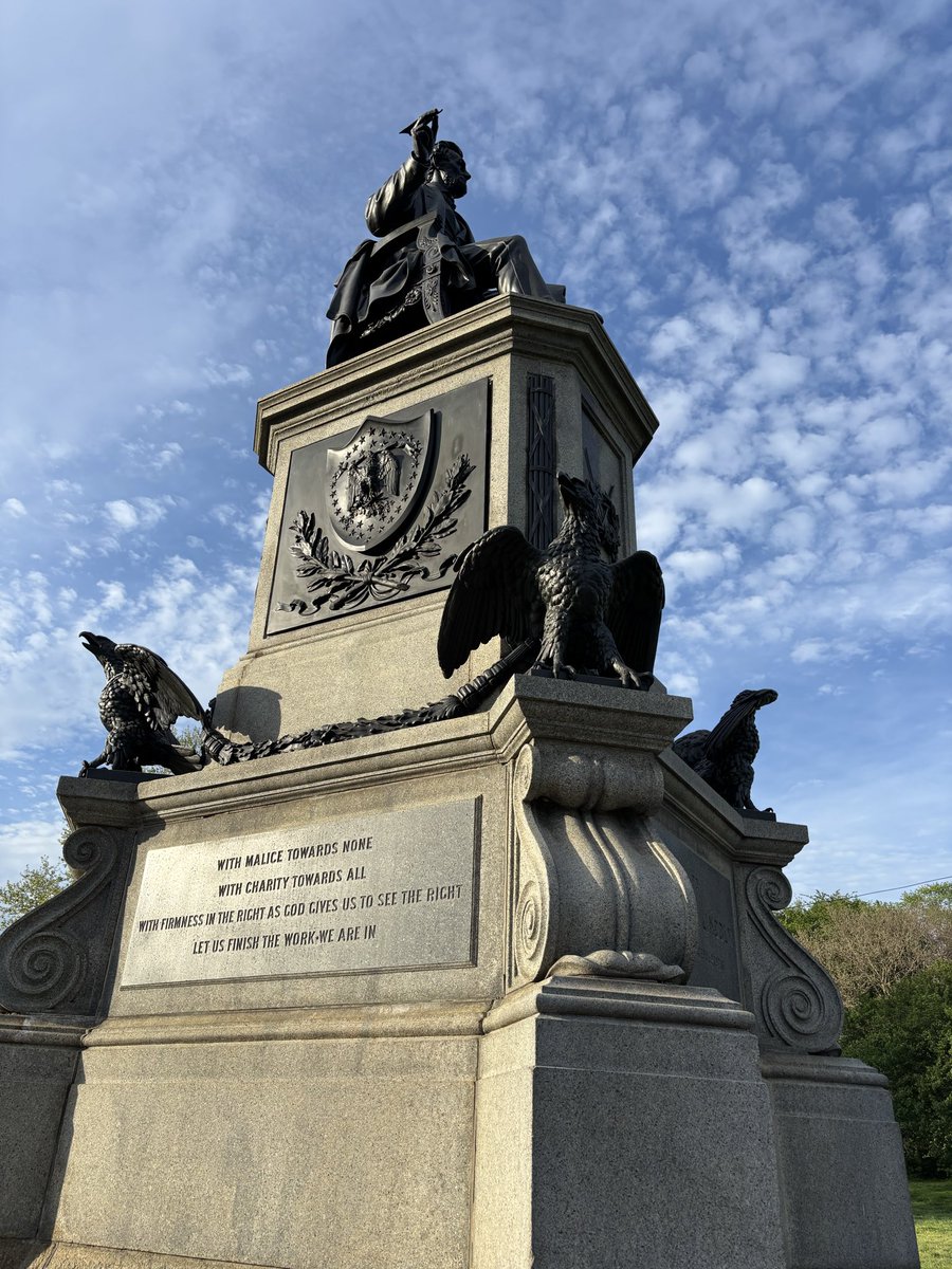 “Malice toward none…charity toward all” 

In his 2nd Inaugural, Lincoln preached more Bible in 6 minutes than some long-winded pastors I’ve heard.

<a href="/myphillypark/">Fairmount Park Conservancy</a> / #alsophilly