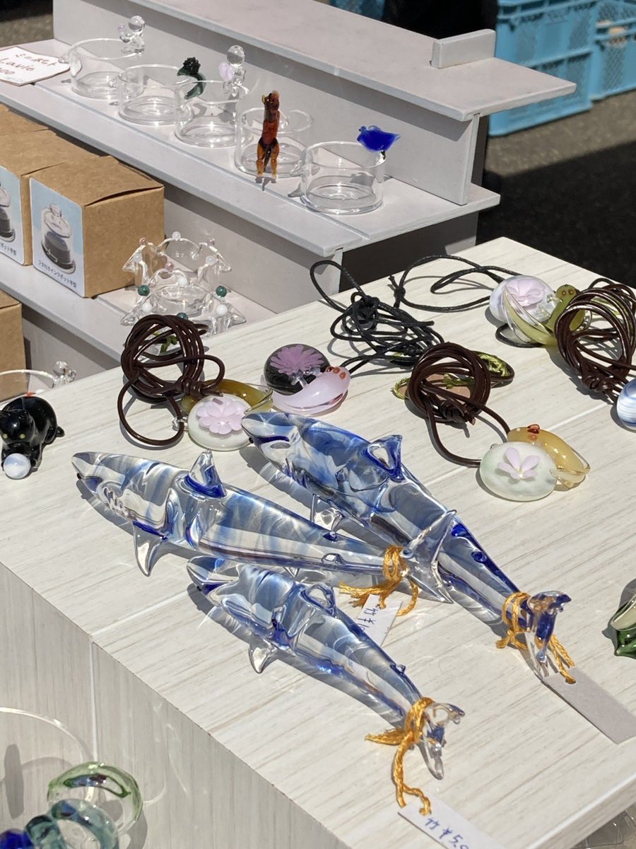 すみだガラス市2日目もよろしくお願いします！

天気が良くガラス映えには最高ですが
屋外ですので紫外線には十分にご注意ください⚠️