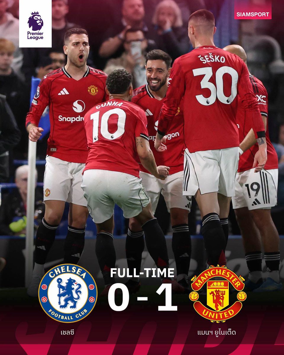 สิงห์ทรุดไม่เลิก! เชลซี ฟอร์มยังย่ำแย่แพ้คาบ้านให้ แมนเชสเตอร์ ยูไนเต็ด  0-1 ส่งผลให้ลูกทีมของ เลียม โรซิเนียร์ ปราชัยในลีกติดต่อกันเป็นนัดที่ 4 เข้าไปแล้ว 🔵📉

#เชลซี #แมนยู #เชลซีพบแมนยู #พรีเมียร์ลีก #PremierLeague #ผลบอล #SIAMSPORT