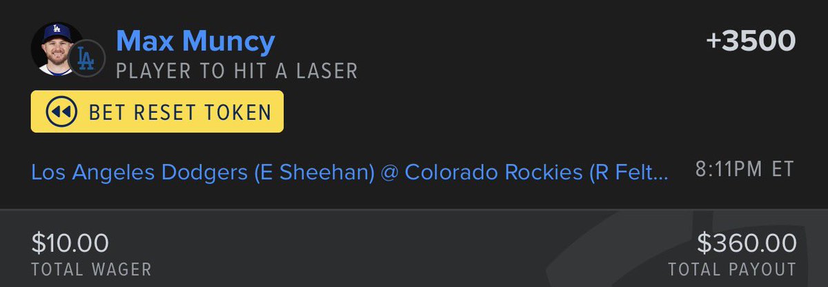Bvlets's tweet photo. @HomeRunPredict time to fire the laser https://t.co/dzi50VeotV