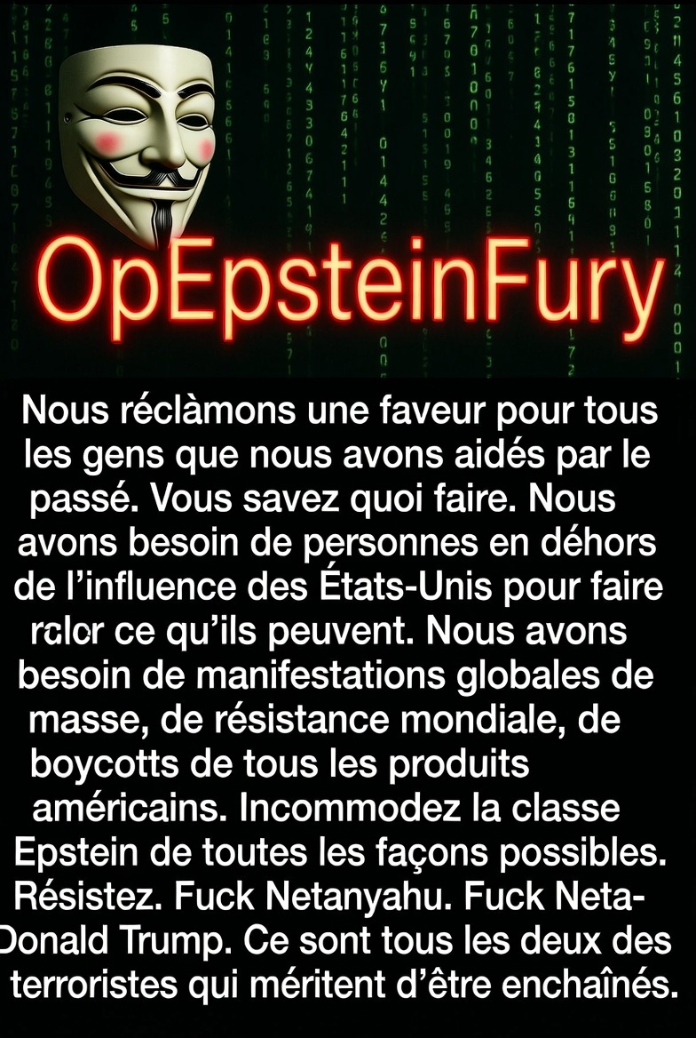 CitoyenDuMonde5's tweet image. Dossiers Epstein #EpsteinFrance

#Anonymous OpEpsteinFury #GiletsJaunes