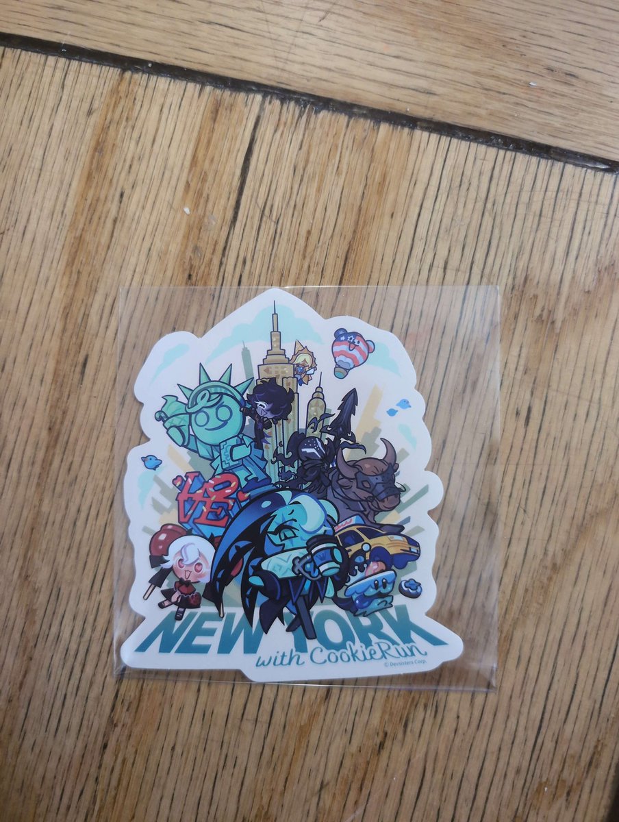 So someone I know went today and I asked them to grab me some items just in case it sells out before I go next week. They also got me the NYC card, and won me a sticker 👀