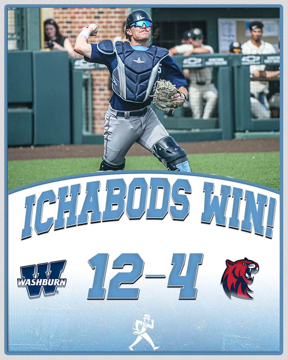 IchabodBSB's tweet photo. Ichabods score six in the ninth to even the series with No. 7 Rogers State! #GoBods 

🔵 Brooks Richardson: 4-5, 1 RBI
🔵 Ian Luce: 3-6, 4 RBI, HR 
🔵 Maclane Finley: 5.1 IP, 2 ER, Win https://t.co/D9hmLtGMEP