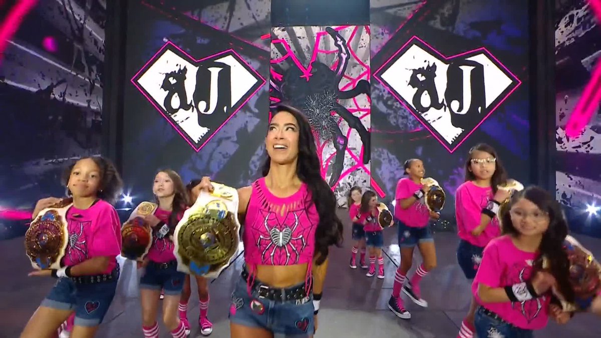 LET'S LIGHT IT UP!! 😍 @TheAJMendez 

Stream #WrestleMania LIVE RIGHT NOW on the @ESPN app!

➡️ h...