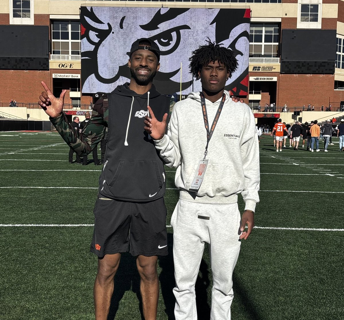 After a great conversation with <a href="/CoachEdwardsWR/">Nick Edwards</a> I’m blessed to have earned an offer from <a href="/CowboyFB/">OSU Cowboy Football</a> <a href="/__CoachMorris/">Eric Morris</a> Thanks <a href="/klose_trey/">Trey Klose</a> for the spring game invite! I had a great time!
<a href="/RecruitLP/">La Porte HS Recruiting (ALL SPORTS)</a> <a href="/k_berneathy/">Kevin Berneathy</a> <a href="/coachkwhitely/">Keith Whitely, M.Ed</a> <a href="/coach_dj6/">Domonique Johnson, MEd</a> <a href="/CoachEvans93/">Jayelon Evans</a> <a href="/coach_Koy/">Koy Richardson</a> <a href="/Coach_Neal1/">Beck Neal M. Ed.</a> <a href="/edyer_23/">Elton D.</a>