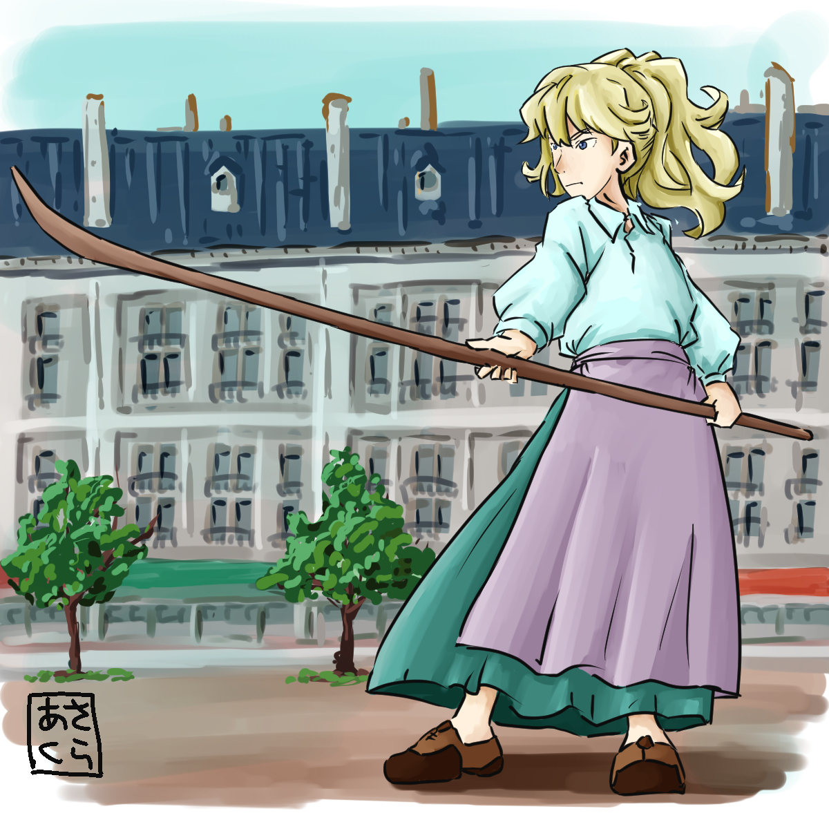 【#パリエトFA】
オルガさんが薙刀やったら間違いなく無双だと思う。

 #パリに咲くエトワール