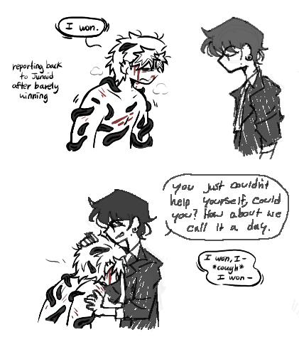 hankatun0921's tweet photo. more exterminator x leech guy sketches + their super duper basic premise

[junaid belongs to/drawn by @Ekrixart] https://t.co/1IrsmB6Wlm
