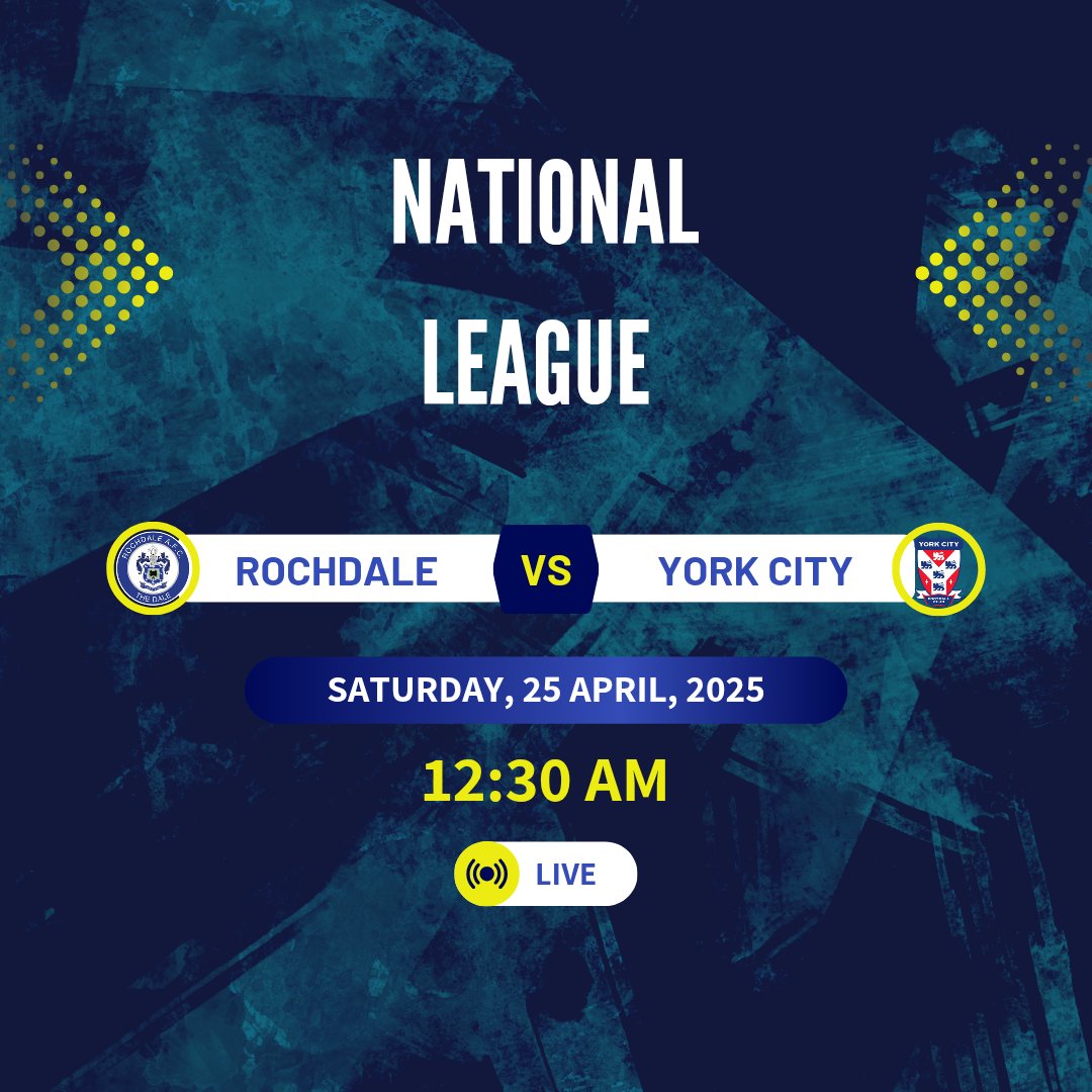 veeanalytics's tweet image. NATIONAL LEAGUE TITLE DECIDER THREAD 

Final day drama incoming!m. After 45 games, it all boils down to #Rochdale vs #York City this Saturday.  

One automatic promotion spot to League Two + the title on the line. No other games matter. 
Pure theatre! 🧵
