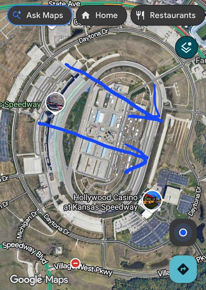 KyleNoelWx's tweet image. Remember my thread on Michigan flips? Wind was indeed gusting strongly at Kansas this afternoon, up to 30 mph. It was blowing toward the backstretch. Once #1 car's rear popped up into the air from contact, high wind gusts likely flipped it over at that angle. #nascar @jeff_gluck