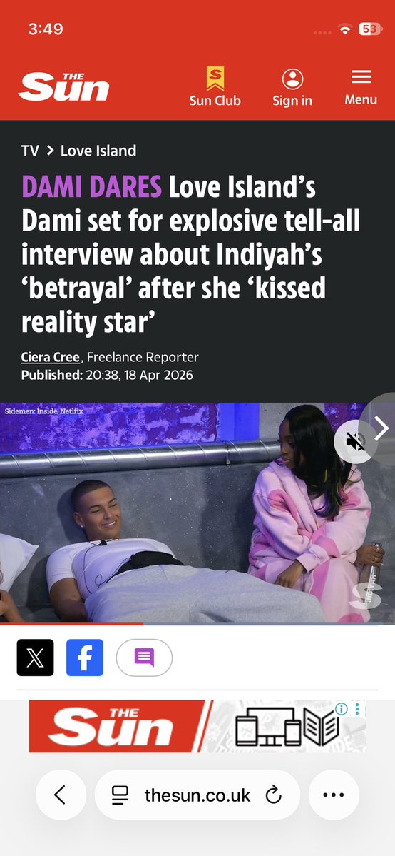 TrendshiftTea's tweet image. “Indiyah betrayed me”
Dami is set to spill tea on his Split with Indiyah😭😭it’s about to be a long day  💔💔💔#Loveisland #LoveislandAllstars #indiyah #Damihope