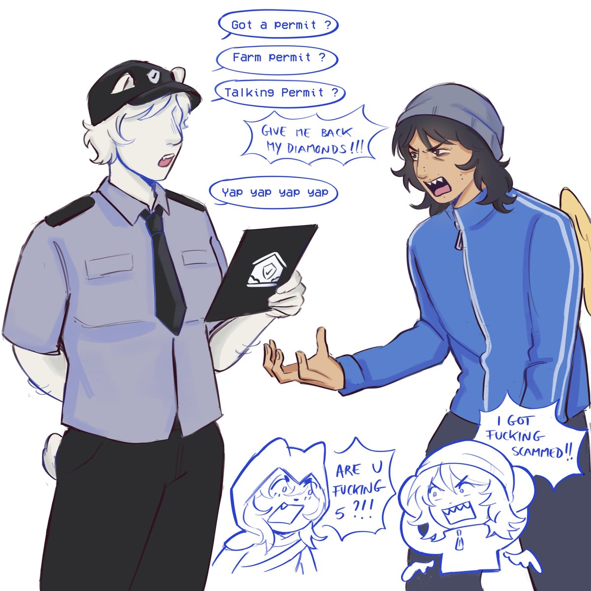 quick doodle from today’s quackity stream