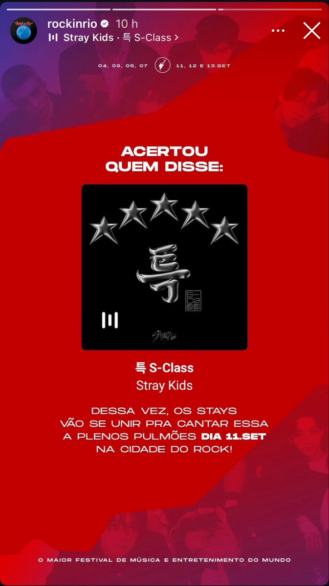 StrayKidsBrasil's tweet image. 「 #INSTA • 18.04.26 」 
AMOOO! Atualização do perfil do Rock In Rio sobre o Stray Kids nos stories! 💫✨

#StrayKidsNoRockinRio
@Stray_Kids #StrayKids #스트레이키즈