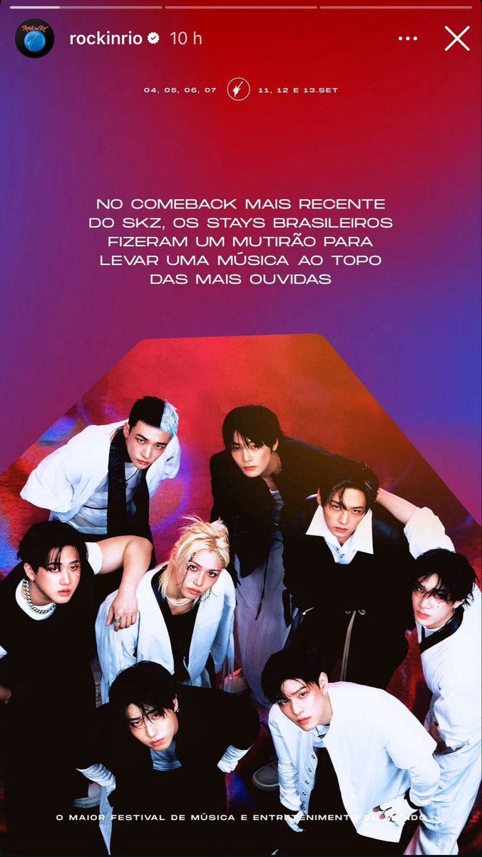 StrayKidsBrasil's tweet image. 「 #INSTA • 18.04.26 」 
AMOOO! Atualização do perfil do Rock In Rio sobre o Stray Kids nos stories! 💫✨

#StrayKidsNoRockinRio
@Stray_Kids #StrayKids #스트레이키즈