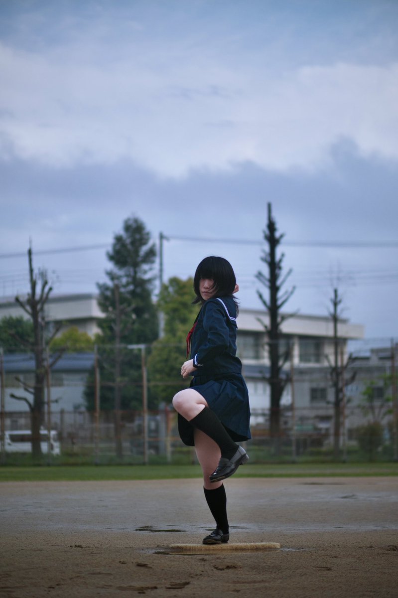 Kazu49do's tweet image. 「ずばーんっ！とキミの豪速球。」

M: @taida_nedoko 

#portrait 

※リプ欄に捕捉あり。