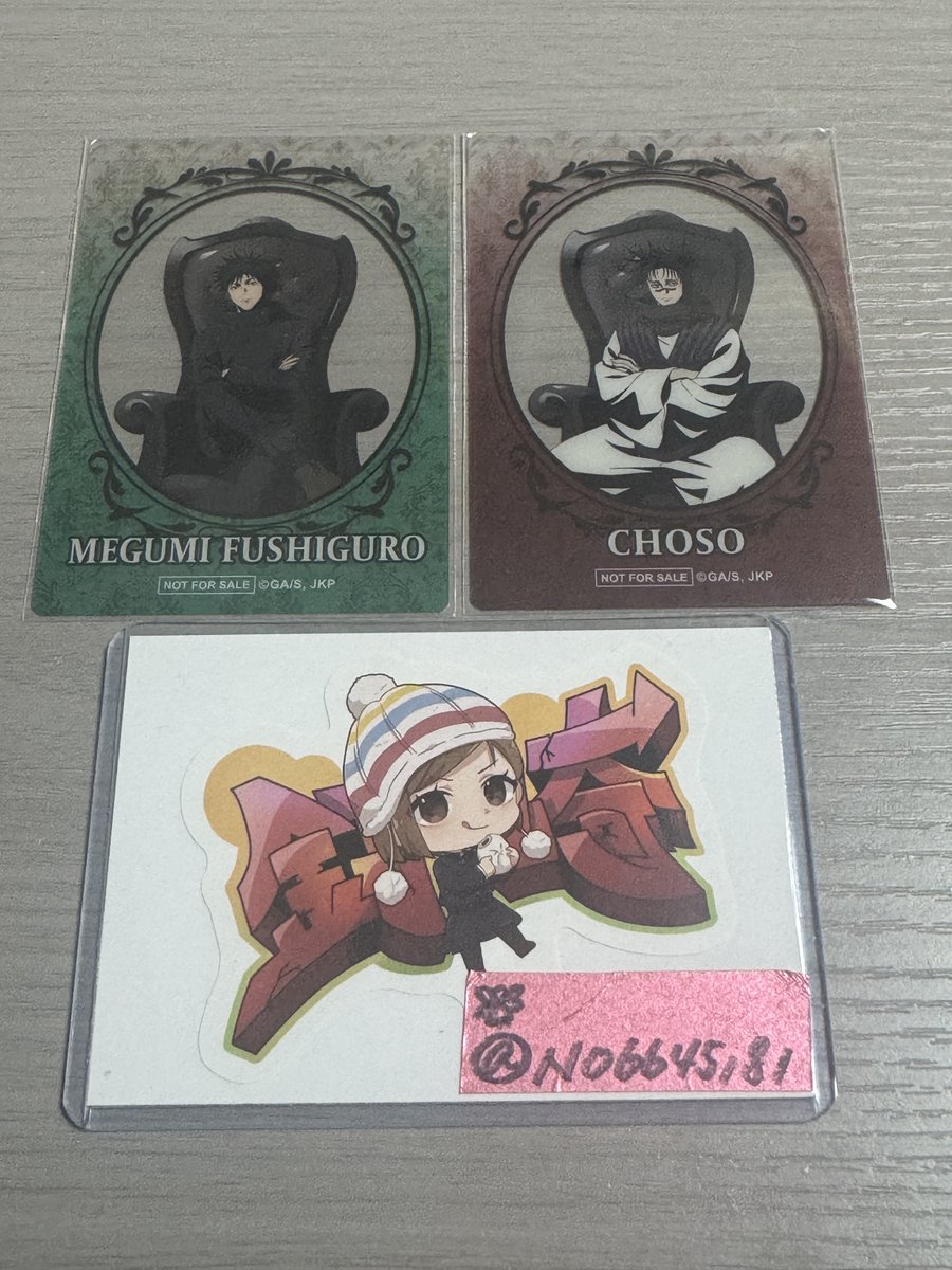 N06645181's tweet photo. @Tenha1567_1615 はじめまして、検索から失礼します。
脹相カラーと虎杖カラーの交換は可能でしょうか？郵送希望です。ご検討よろしくお願いします。 https://t.co/3jf5Cl8Nx0
