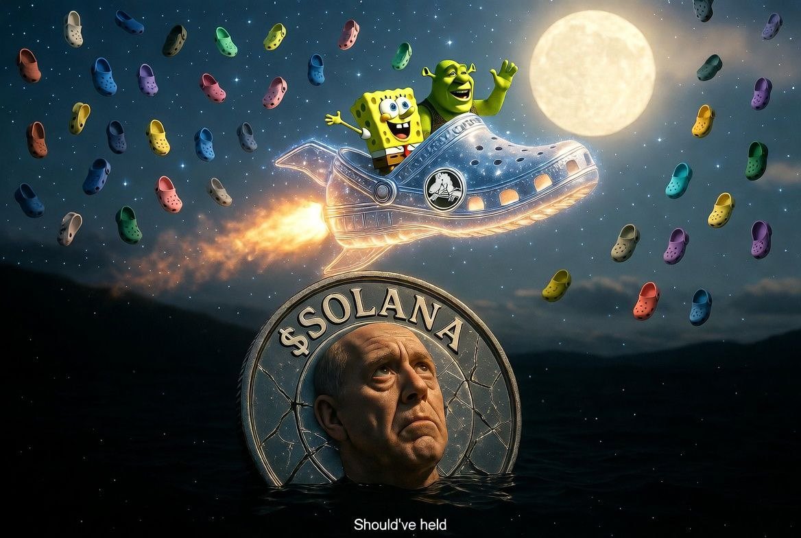PhoenixHands's tweet photo. @JR5_Crypto solana:HZZDNQ3bT1dMqBVgkANuojgMvsbo4z3RiGjEsaUYpump ON $SOL

It must be the Crocs 🤔 https://t.co/Xv8434G4l2