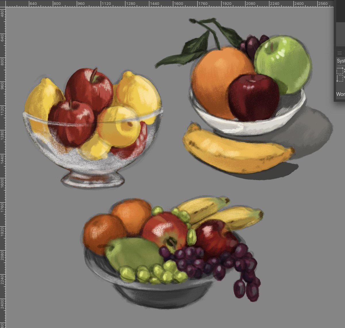 Dskaia's tweet image. Fruit bowls!
#art #studies