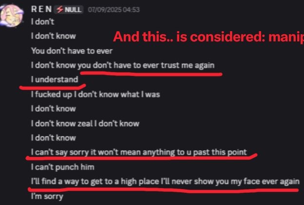 xLilSnowy's tweet image. #Pressure Speaking again: Have you noticed that Ren manipulated Zeal in a certain way? Threatening not only to kill someone for something she is to blame for, but saying that she was going to kill herself because of it. Literally read it (+)
