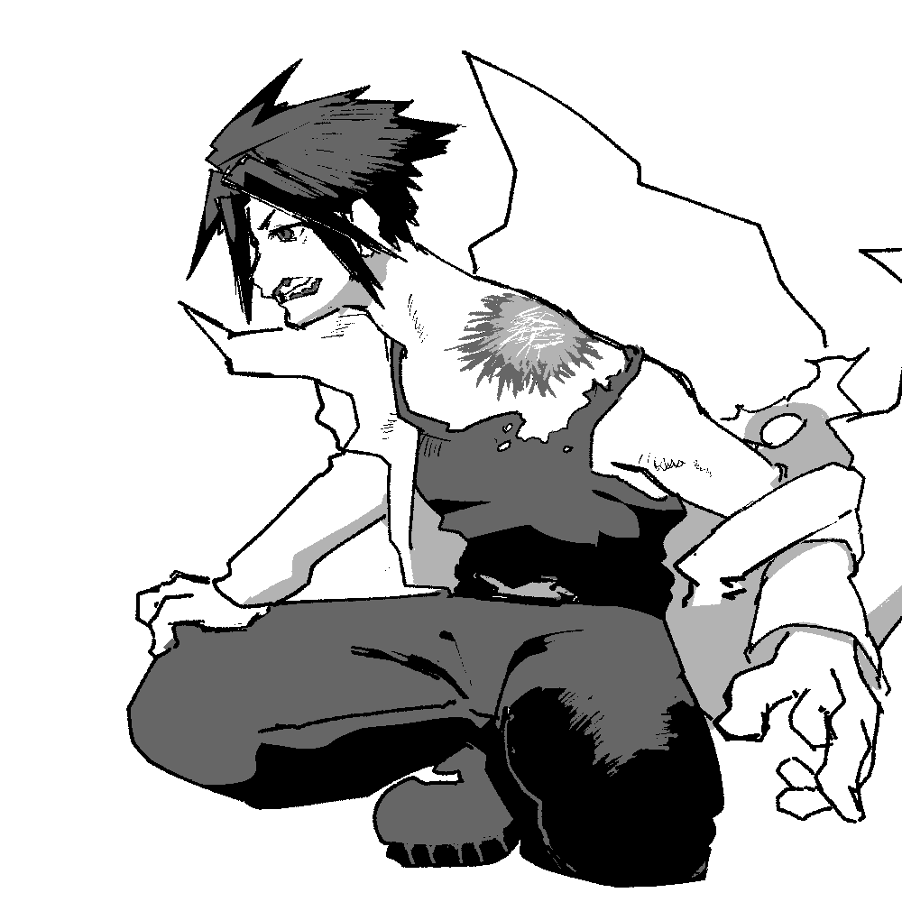 ダメージ描写ありのシーン描いてみたいけど攻防ありのバトルって、大技ぶっぱのバトルの１０倍は面倒くさいよな…。うーんラクして描きたい