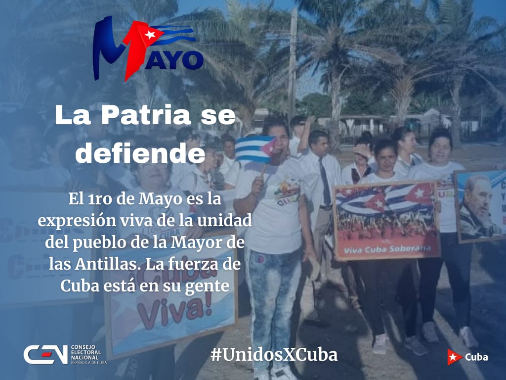 La familia electoral de #LasTunas unida participará en el desfile por el Primero de Mayo. Nos convoca el llamado a la paz y la lucha por nuestra independencia. 

#LaPatriaSeDefiende

<a href="/AlinaBalse87002/">Alina_Balseiro</a> <a href="/Elecciones_Cuba/">Elecciones en Cuba</a>