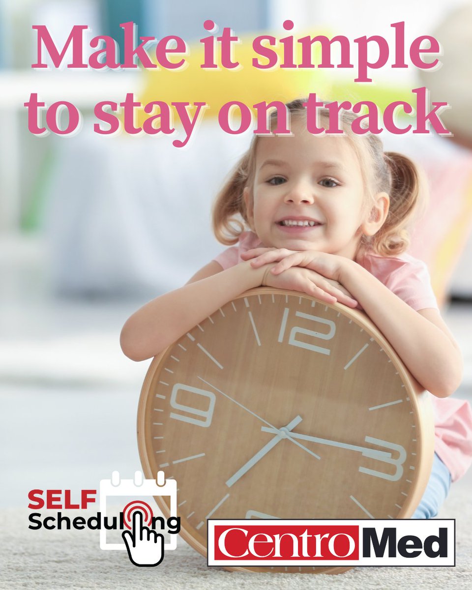 CentroMed_SA's tweet photo. Scheduling your child’s appointment is a lot easier with CentroMed’s pediatric self-scheduling. You are able to book visits online at a time that works best for your family, making it simple to stay on track with your child’s care. 

Visit https://t.co/7W3uu76zqs https://t.co/nOMVhBq8dc