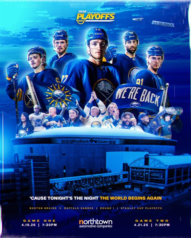 The puck drops TOMORROW. ⚔️

See you soon, sabrehood. 

#LetsGoBuffalo | <a href="/NorthtownAuto/">Northtown Automotive</a>