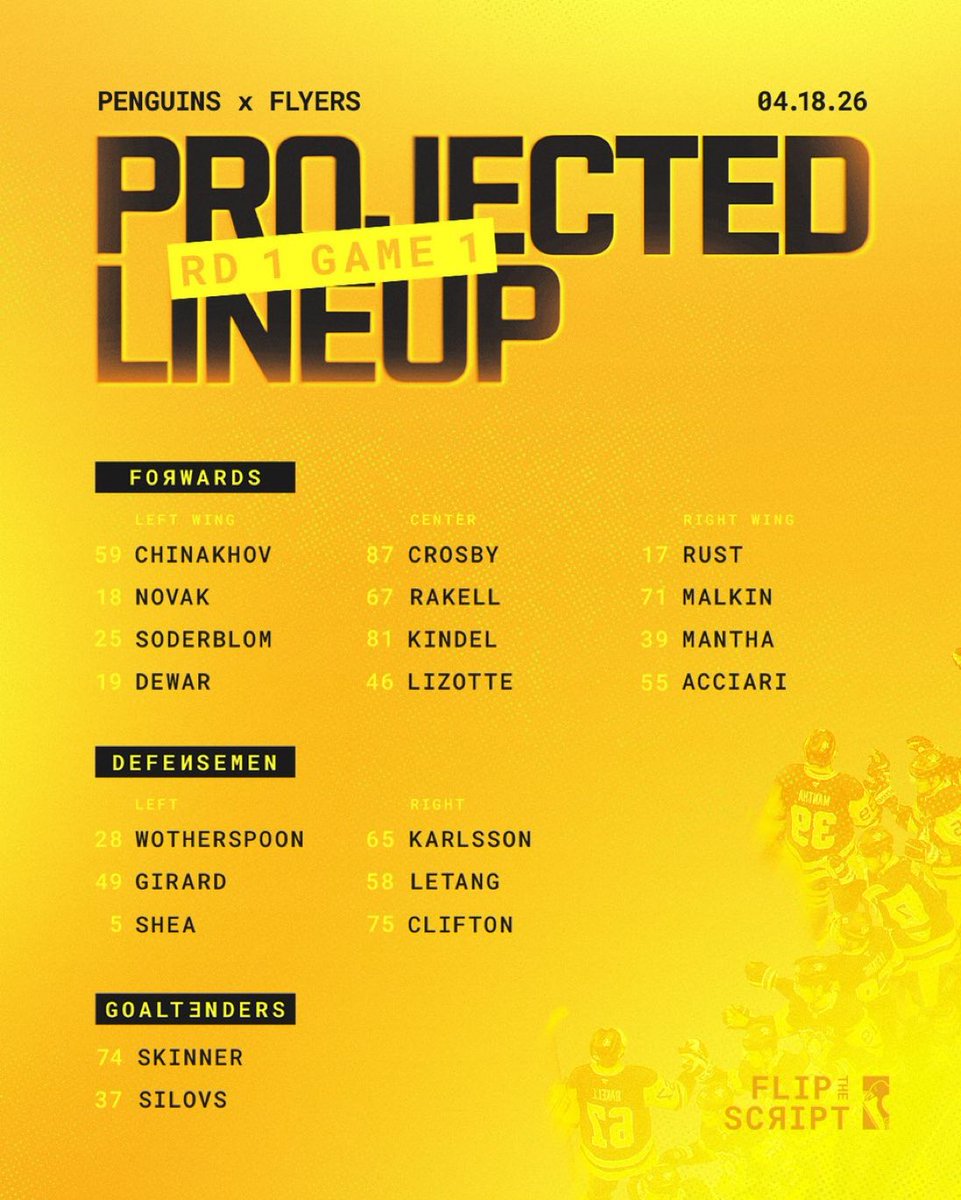 toothinclaw's tweet photo. I love this but can we pleaseeeeeeeee try flipping Malkin and Rust for like a few shifts please? https://t.co/vc2sQII4dr