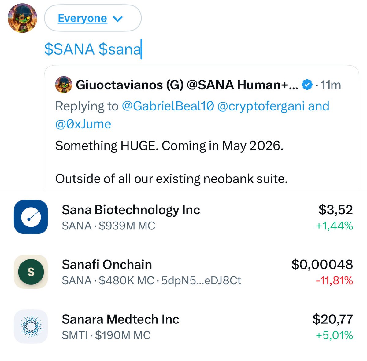 Giuoctavianos (G) @SANA Human+Agents $$$ Movement tweet media