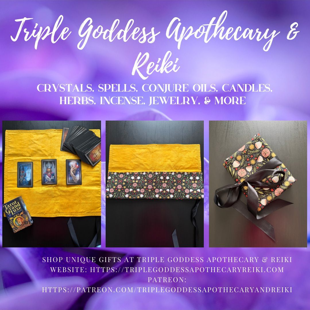 triplegoddessa1's tweet image. Shop crystals, candles, herbs, tarot cards, incense, and more at bio.site/rowanravenwolf #etsy #crystals #tarot #candles #triplegoddessapothecaryandreiki