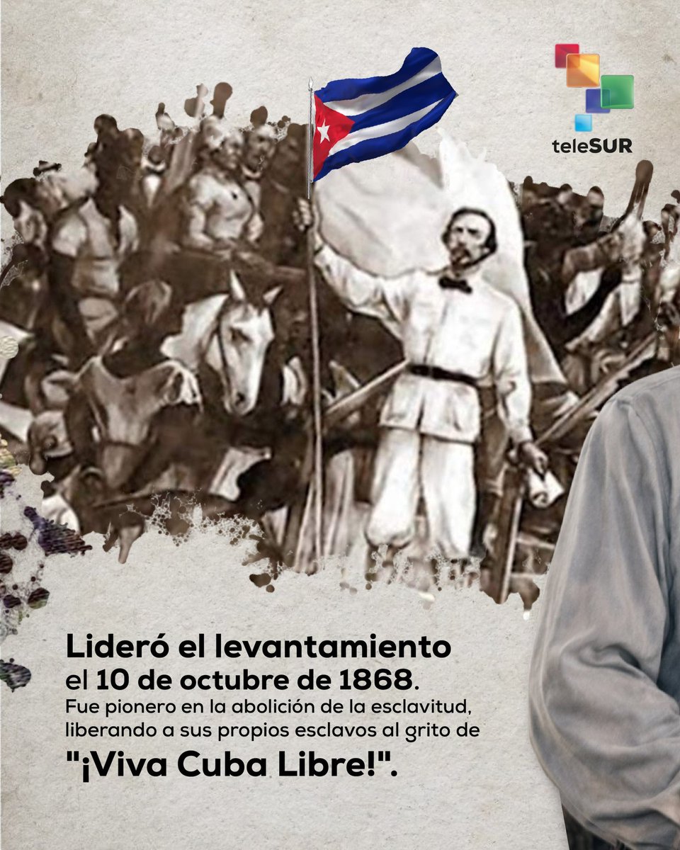 Hoy recordamos el natalicio de Carlos Manuel de Céspedes (1819-1874) figura insigne de la historia de Cuba y reconocido como el Padre de la Patria
Su legado se forjó el 10 de octubre de 1868 con el "Grito de Yara" un acto que no solo proclamó la independencia de Cuba
#CubaVencerá