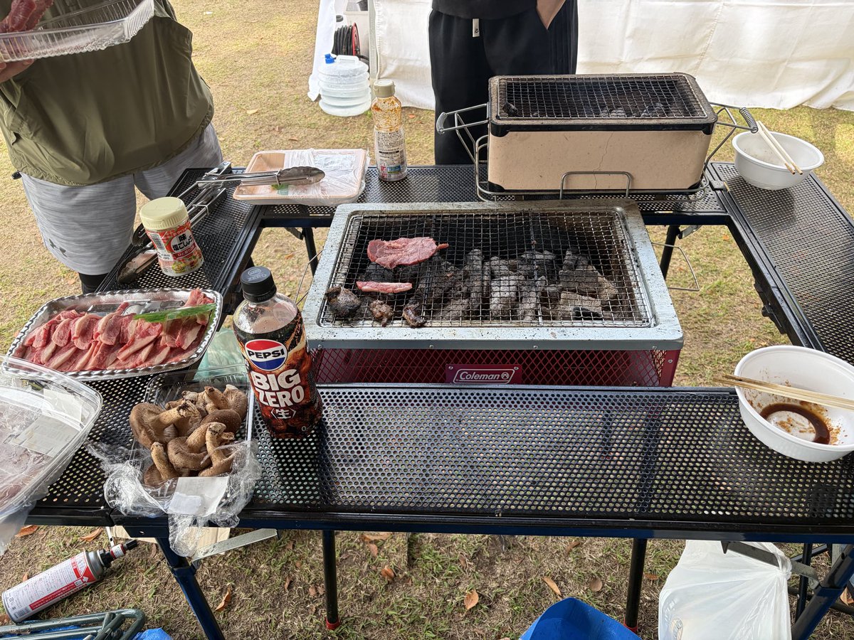 Kei_T_F's tweet photo. 朝BBQ in 24時間駅伝 https://t.co/g8mN3QWK8n