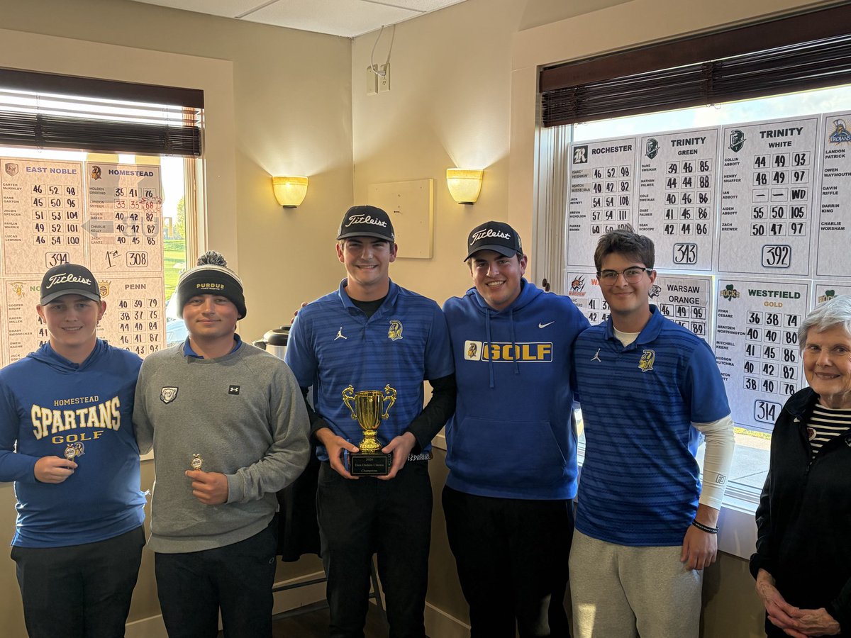 <a href="/indianahsgolf/">Indiana HS Golf</a> <a href="/Spartytweets/">Homestead Athletics</a> 
Spartans fight a very tough, cold, and windy Stonehenge and win the 2026 Don Dicken Classic! Landon Snyder wins medalist honors!

Orofino 76
Snyder 68 🥇
Baker 82
Kelly 82
Lantz 85