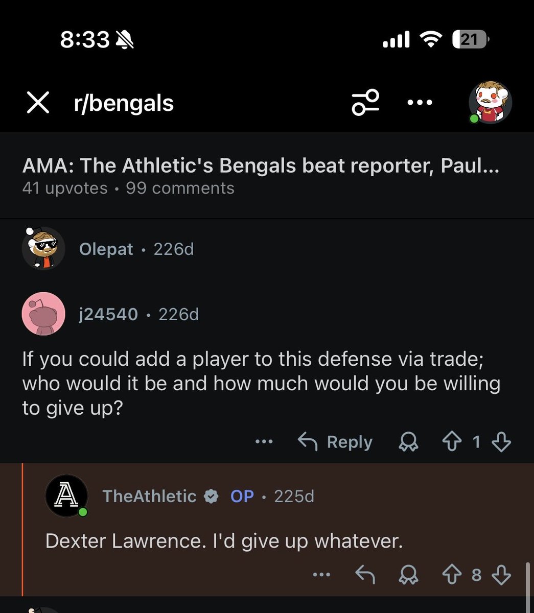 BurtsBurner's tweet photo. @pauldehnerjr You said this in a Reddit AMA before the start of last season. Still stand by it? https://t.co/KDakAMSoPF
