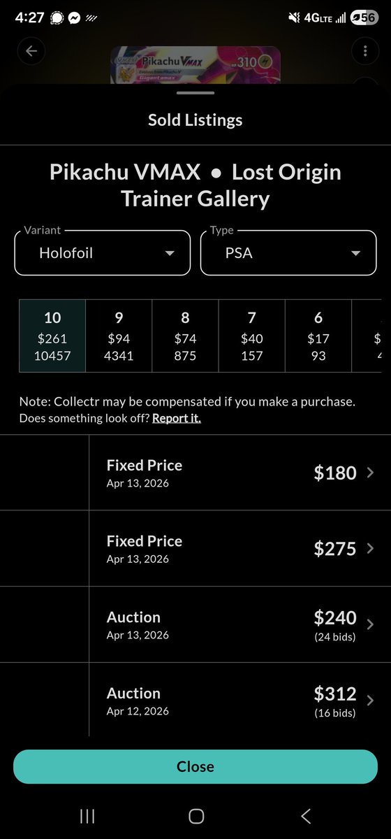 TJBartlemus's tweet photo. @getcollectrapp Just a heads up, the API still continues to lag behind and has been a consistent issue at all price levels. Please review the attached examples. https://t.co/DQ23TczQaW